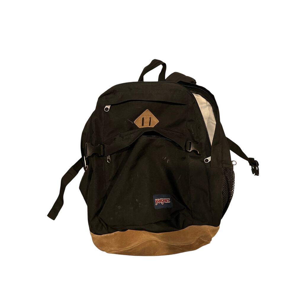 JanSport Suede Campus Brown Black Backpack